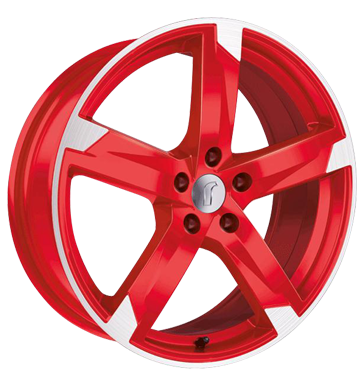 pneumatiky - 7.5x17 5x112 ET48 Rondell 01RZ rot racing rot poliert Motorsport Rfky / Alu kmh-Wheels vozk Autoprodejce