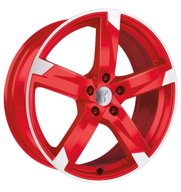 pneumatiky - 7.5x17 5x112 ET35 Rondell 01RZ rot racing rot poliert zemn prce Rfky / Alu dly na nkladn auta Flip zvaz pneu b2b