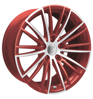 pneumatiky - 8.5x19 5x108 ET45 Rondell 08RZ rot metallic rot matt poliert Ecanto Rfky / Alu koncovky propagace testjj Hlinkov disky