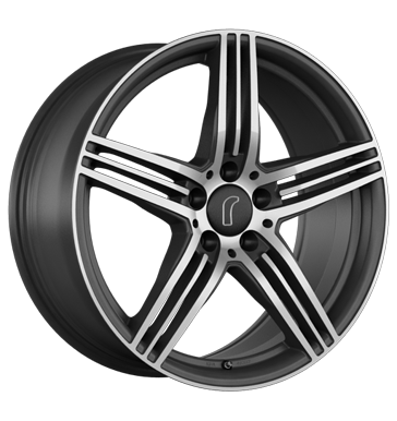 pneumatiky - 8.5x18 5x112 ET33 Rondell 0217 schwarz dark grey full face polish Maxx Kola Rfky / Alu Csti RV + Caravan autodly USA pneus