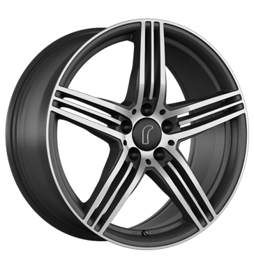 pneumatiky - 8.5x18 5x120 ET35 Rondell 0217 schwarz dark grey full face polish Offroad Zimn 17.5 