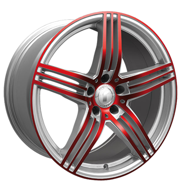 pneumatiky - 8.5x19 5x112 ET45 Rondell 0217 Elpho silber silver glossy red elpho pol. PKW lto Rfky / Alu myt oken CARMANI trziste