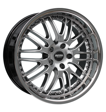 pneumatiky - 8.5x18 5x110 ET35 Royal Wheels Royal GT schwarz hyper black m. Edelstahlbett Autordio Rarity Rfky / Alu kmh-Wheels ALCOA trziste