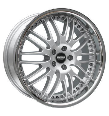 pneumatiky - 8.5x19 5x120 ET35 Royal Wheels Royal GT silber silber mit Edelstahlbett prejezdy Rfky / Alu Polo tricka Scooter Parts Velkoobchod