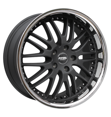 pneumatiky - 8.5x18 5x120 ET35 Royal Wheels Royal GT schwarz schwarzmatt mit Edelstahlb. letadlo Rfky / Alu cel rok Shaper pneu b2b