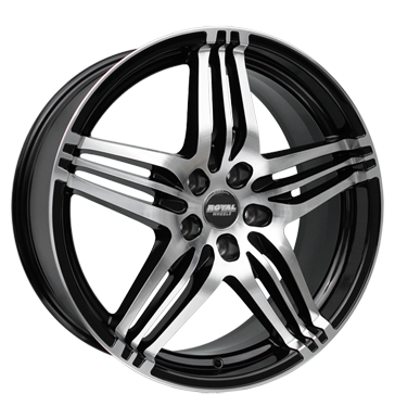 pneumatiky - 7.5x16 5x108 ET42 Royal Wheels Royal Speed schwarz schwarz poliert sluzba Rfky / Alu Vyloucen XTRA pneu b2b