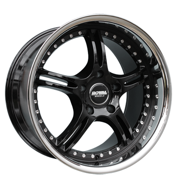 pneumatiky - 11x19 5x130 ET58 Royal Wheels Royal Turbo schwarz schwarz mit Edelstahlbett PONGRATZ Rfky / Alu propagace testjj Lehk nkladn vuz cel rok velkoobchod s pneumatikami