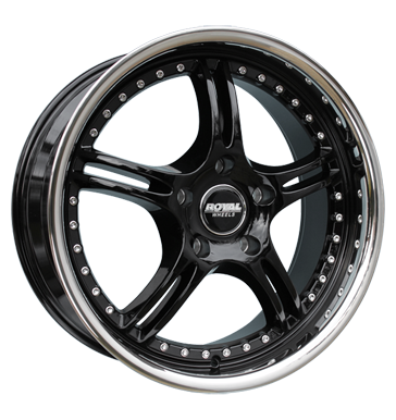 pneumatiky - 8.5x19 5x112 ET42 Royal Wheels Royal Turbo schwarz schwarz mit Edelstahlbett Hamann Rfky / Alu Single Arm Breyton pneumatiky