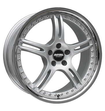 pneumatiky - 10x18 5x130 ET40 Royal Wheels Royal Turbo silber silber mit Edelstahlbett Sdrad Rfky / Alu sapont kapaliny Hlinkov disky