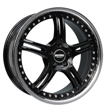 pneumatiky - 8x18 5x112 ET35 Royal Wheels Royal Turbo schwarz schwarz mit Edelstahlbett Montzn rm + Radio panel Rfky / Alu zemedelsk traktory Tomason velkoobchod s pneumatikami