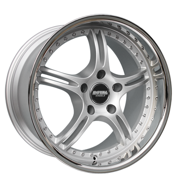 pneumatiky - 11x19 5x130 ET58 Royal Wheels Royal Turbo silber silber mit Edelstahlbett skrabka na led Rfky / Alu MB-DESIGN motocykl Cross Velkoobchod