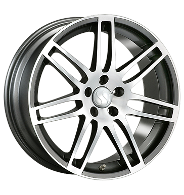 pneumatiky - 7.5x17 5x112 ET35 sportivewheels RE03 grau / anthrazit anthrazit poliert bocn parapet Rfky / Alu RC design ADVANTI disky