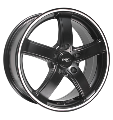 pneumatiky - 7.5x17 5x115 ET35 TEC Speedwheels AS1 schwarz schwarz seidenmatt mit weiYem Ring Offroad Zimn 17.5 