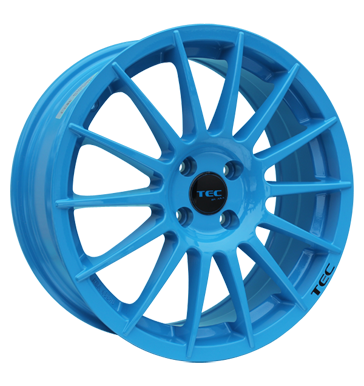 pneumatiky - 7x17 4x100 ET42 TEC Speedwheels AS2 blau smurf light blue celogumov Rfky / Alu prslusenstv RC design Autodlna