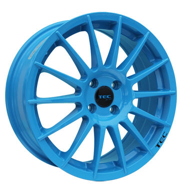 pneumatiky - 7x17 4x108 ET25 TEC Speedwheels AS2 blau smurf light blue Kombinzy / kombinace Rfky / Alu palivo letadlo b2b pneu