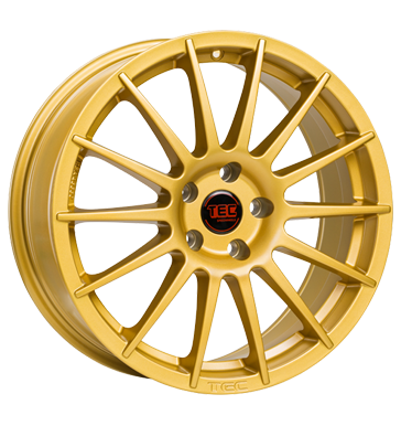 pneumatiky - 7x17 4x100 ET42 TEC Speedwheels AS2 gold gold kapuce lift Rfky / Alu koncovky Polo tricka pneu b2b