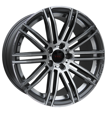 pneumatiky - 8x18 5x100 ET38 TEC Speedwheels AS3 grau / anthrazit gun-metall frontpoliert kapuce lift Rfky / Alu Svetla + Lights neprirazen kategorie produktu Autoprodejce