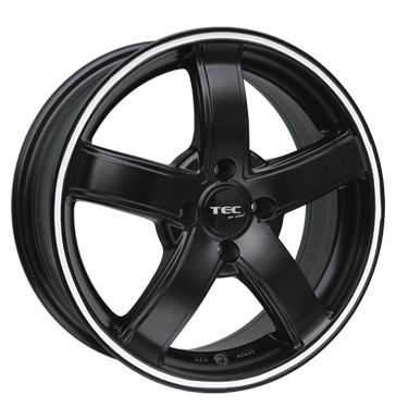 pneumatiky - 7x17 4x108 ET25 TEC Speedwheels AS1 schwarz schwarz seidenmatt mit weiYem Ring Csti RV + Caravan Rfky / Alu Artec kompletnch systmu Predaj pneumatk