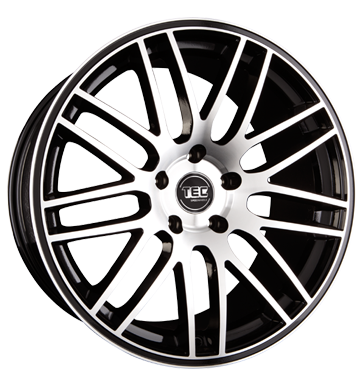 pneumatiky - 7x16 4x98 ET34 TEC Speedwheels GT 1 schwarz schwarz glanz frontpoliert Speciln dly pro auta Rfky / Alu csti tela Lehk nkladn auto Winter od 17,5 