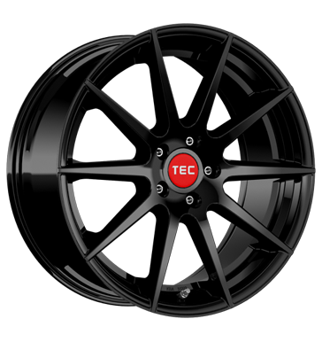 pneumatiky - 9.5x19 5x120 ET38 TEC Speedwheels GT 7 schwarz schwarz glänzend CARLSSON Rfky / Alu Ovldn rdiov dlkov Zimn kompletn kolo-ALU Hlinkov disky