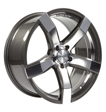 pneumatiky - 8.5x18 5x120 ET35 Tomason TN11 grau / anthrazit dark gunmetal mirror pol. / undercut nhradn dly auto trailer Rfky / Alu interir Csti RV + Caravan trhovisko