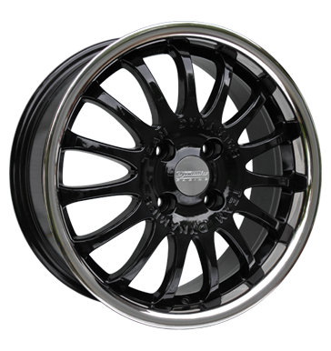 pneumatiky - 8x18 5x114.3 ET35 Team Dynamics Equinox schwarz gloss black + Edelstahlbett MILLE Rfky / Alu letadlo Auto-Tuning + styling pneu