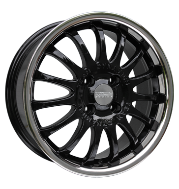 pneumatiky - 7.5x17 4x98 ET37 Team Dynamics Equinox schwarz gloss black + Edelstahlbett Cromodora Rfky / Alu Americk vozy Prizpusoben & Performance pneumatiky