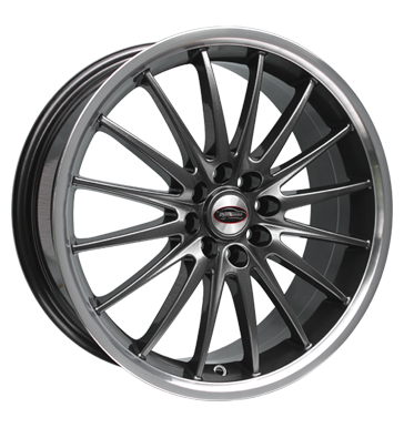 pneumatiky - 7x16 4x100 ET38 Team Dynamics Jet grau / anthrazit anthracite + pol. Felgenhorn kmh-Wheels Rfky / Alu Barracuda Lehk nkladn automobil v zime Hlinkov disky