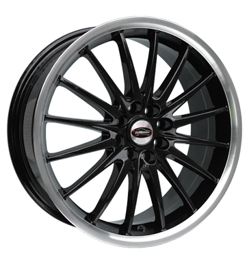 pneumatiky - 7x17 4x100 ET35 Team Dynamics Jet schwarz gloss-black + pol. Felgenhorn Irmscher Rfky / Alu letn samolepc zvaz Velkoobchod