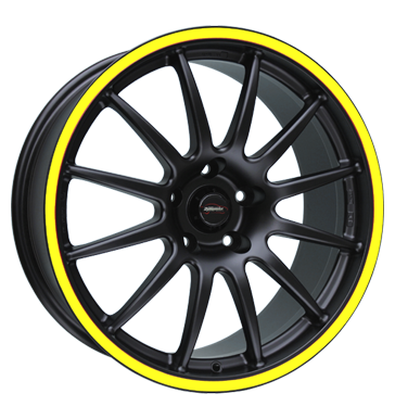 pneumatiky - 7.5x17 5x98 ET37 Team Dynamics Pro Race 1.2S schwarz racing-black + Felgenhorn gelb AUTEC Rfky / Alu Helma Prslusenstv + Hled Zimn kompletn kolo-ALU pneu