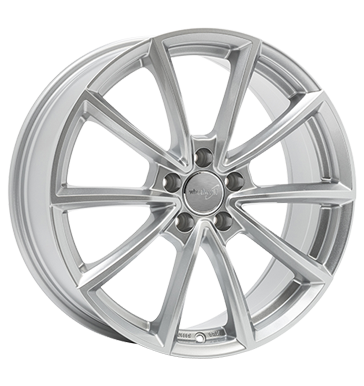 pneumatiky - 7.5x17 5x112 ET45 Wheelworld WH28 silber racesilber lackiert spoiler Rfky / Alu Parka Tricka disky